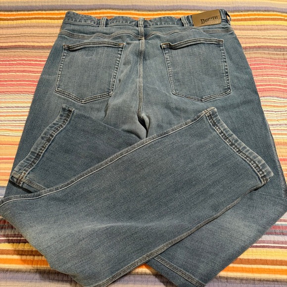 Duluth Trading Co Mens 38x34 Relaxed Fit Coolmax Flex Ballroom Jeans Blue